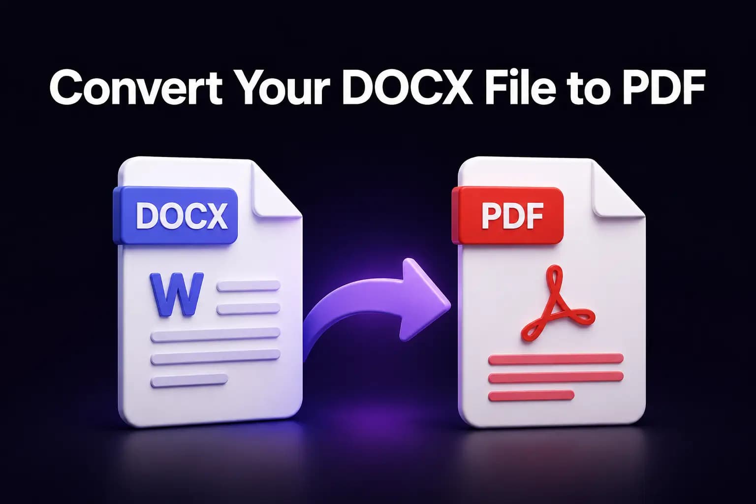 A finished PDF file ready to download after a DOCX conversion