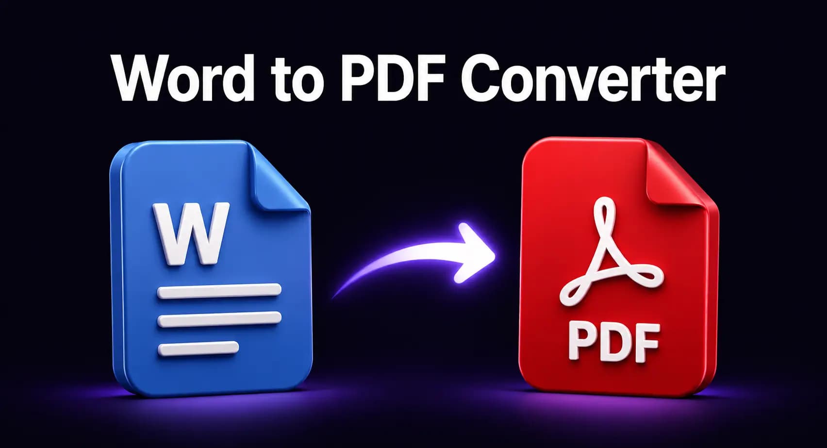 The Word to PDF converter shown on a computer, phone and tablet
